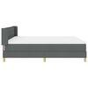 vidaXL Letto a molle con materasso Grigio scuro 200 x 180 cm Tessuto
