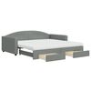 vidaXL Divano Letto Estraibile Cassetti Grigio Scuro 100x200cm Tessuto