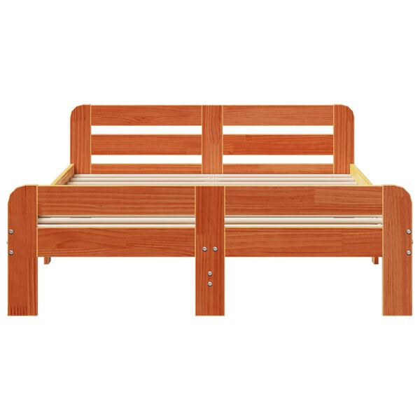 vidaXL Letto senza Materasso Marrone Cera 180x200 cm in Legno di Pino