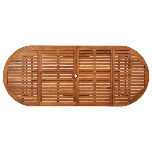 vidaXL Tavolo da Pranzo per Esterni 220x90x75cm Legno Massello Acacia
