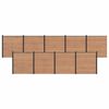 vidaXL Set di Recinzione 9 pz 1564 x 186 cm WPC e Alluminio Marrone