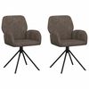 vidaXL Sedie da pranzo girevoli 2 pcs Pelle Scamosciata Sintetica