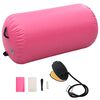 vidaXL Rullo da Ginnastica Gonfiabile con Pompa 120x75 cm in PVC Rosa