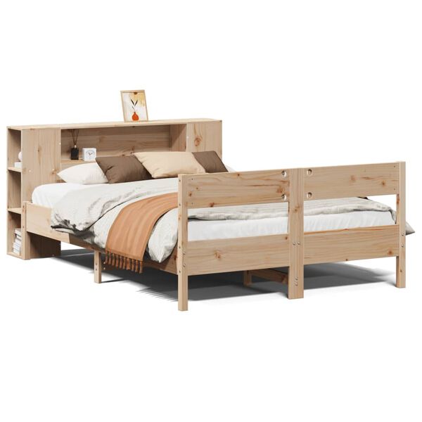 vidaXL Letto Libreria senza Materasso 120x190 cm in Legno di Pino