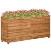 vidaXL Letto Rialzato 150x40x72 cm Legno di Teak di Recupero e Acciaio