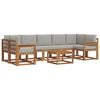 vidaXL Set di divani da esterno 8 pcs Grigio Naturale e Chiaro