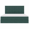 vidaXL Letto con contenitore e LED Verde Scuro 180 x 200 cm Velluto