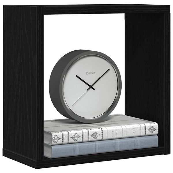 vidaXL Mensole Parete a Cubo 6 pz Rovere Nero 30x15x30 cm Truciolato