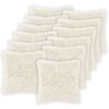 vidaXL Cuscino con cuscino HEERLEN 12 pz Bianco Fleece PV