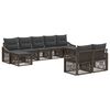 vidaXL Set Divano da Giardino 9 pcs Grigio polyrattan