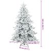vidaXL Albero di Natale Artificiale con Rami Pieghevoli Bianco 240 cm