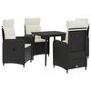 vidaXL Set Tavolo da Salotto 5 pz Nero e Bianco Crema