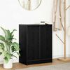 vidaXL Credenza Rovere Nero 57x34x76 cm in Legno Multistrato