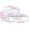 vidaXL Letto con Testiera Rivestita Talpa 150 x 200 cm Pino massello