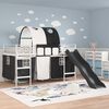 vidaXL Struttura del letto loft per bambini Bianco e Nero 80 x 200 cm