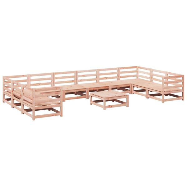 vidaXL Set Divani da Giardino 11 pz in Legno Massello Abete Douglas