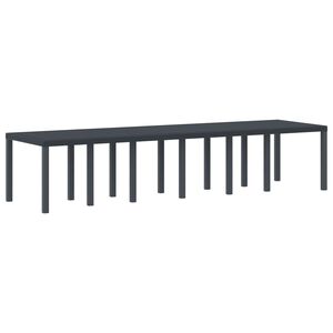 vidaXL Tavolo da Giardino Antracite 350 x 100 x 74 cm polyrattan