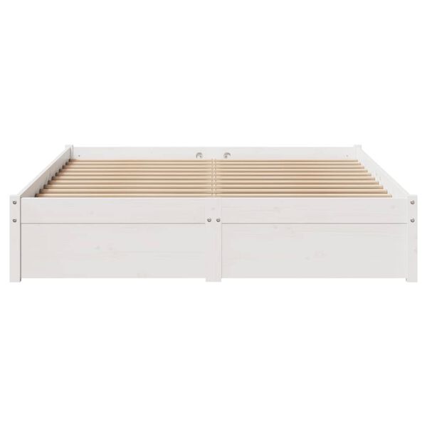 vidaXL Letto senza Materasso Bianco 120x200 cm Legno Massello di Pino