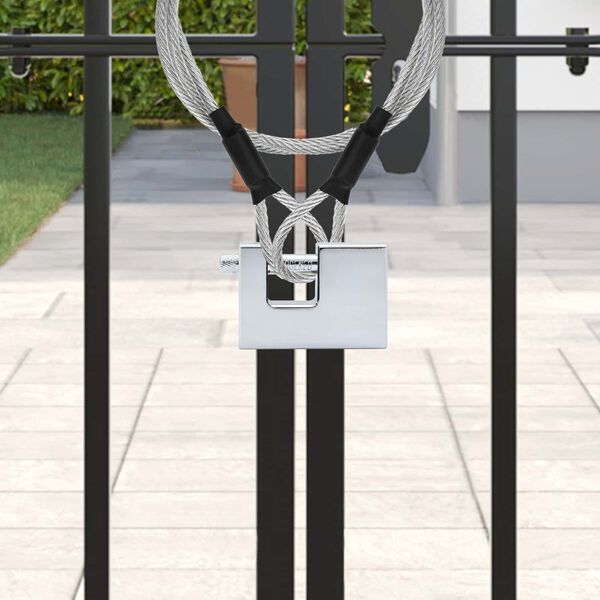 vidaXL Lucchetto 12 pcs Argento 7 x 1,9 x 5 cm Ferro