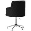 vidaXL Sedia Girevole da Ufficio Nera in Tessuto