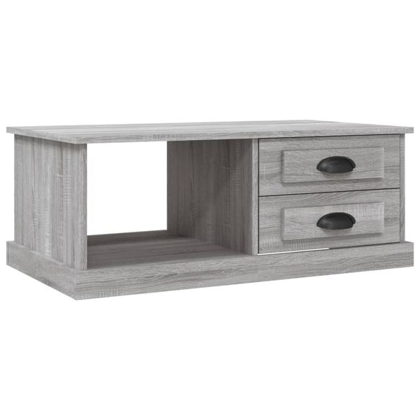 vidaXL Tavolino da Salotto Grigio Sonoma 90x50x35 cm Legno Multistrato