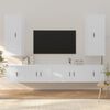 vidaXL Set di Mobili Porta TV 6 pz Bianco in Legno Multistrato