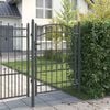 vidaXL Cancello per recinzione con blocco Grigio 170 x 100 cm