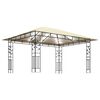 vidaXL Gazebo con Zanzariera e Luci LED 4x3x2,73 m Crema
