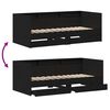vidaXL Daybed con testiera Rovere Nero 90 x 200 cm Legno multistrato