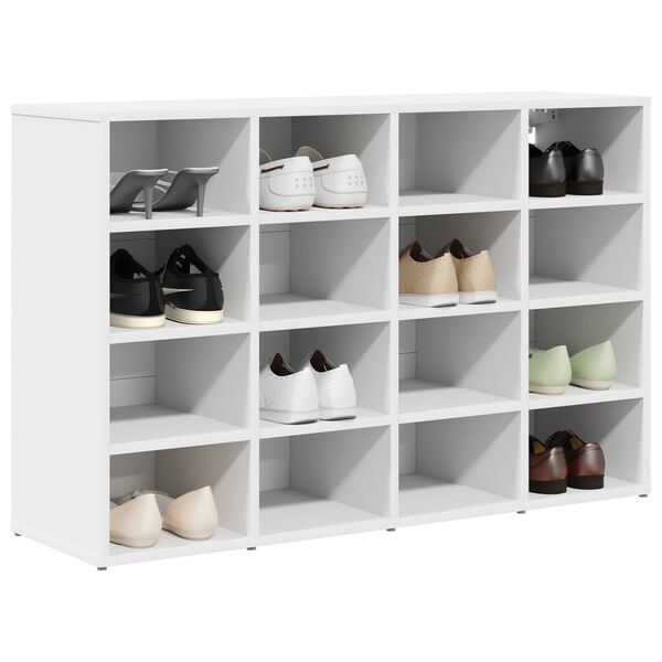 vidaXL Mobile per scarpe Bianco 103 x 30 x 67 cm Legno multistrato