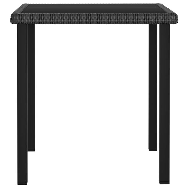 vidaXL Set da Pranzo da Giardino 3 pz in Polyrattan Nero
