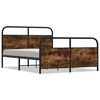 vidaXL Giroletto senza Materasso Rovere Fumo 120x200 cm in Truciolato