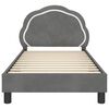 vidaXL Struttura letto bambini con testata Grigio scuro 80 x 160 cm