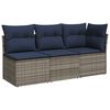 vidaXL Divano da giardino Grigio 172 x 62 x 69 cm Poly Rattan