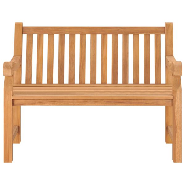 vidaXL Panca da Giardino con Cuscino 120 cm Legno Massello di Teak