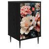 vidaXL Armadio da Notte BORNE Rovere Nero 36 x 33 x 61 cm