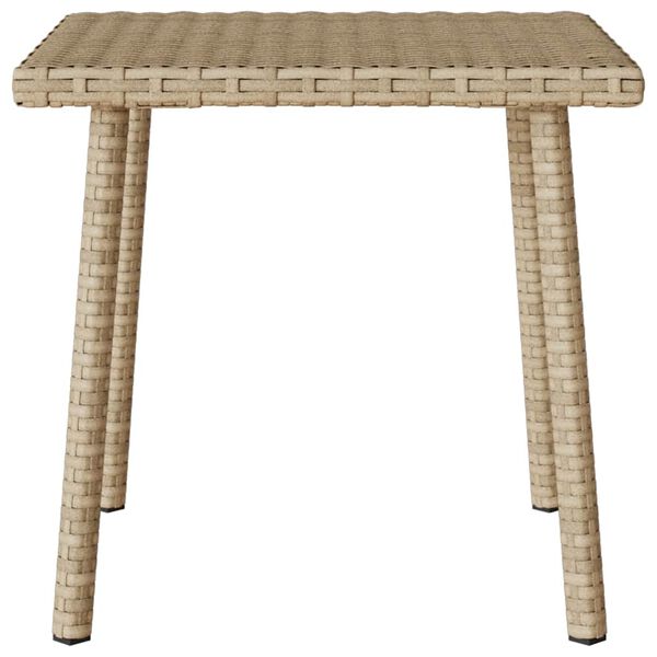 vidaXL Tavolino da Giardino Rettangolare Beige 40x40x37 cm Polyrattan