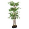 vidaXL Albero Bamb&ugrave; Artificiale 1216 Foglie 180 cm Verde