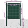 vidaXL Cancello per Recinzione in PVC e Acciaio 100x100 cm Verde