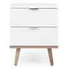Finori Comodino G&ouml;teborg 60 Bianco e Rovere Sonoma