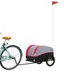 vidaXL Rimorchio da Bici Nero e Rosso 30 kg in Ferro