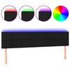 vidaXL Testiera a LED Nera 160x5x78/88 cm in Tessuto