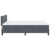 vidaXL Letto a molle con materasso Grigio scuro 140 x 190 cm Velluto