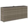 vidaXL Fioriere da Giardino con 2 Vasi Grigie 90x20x40cm in Polyrattan