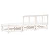 vidaXL Set Salotto da Giardino 3 pz Bianco in Legno Massello di Pino