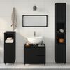 vidaXL Set di mobili per il bagno 3 pcs Rovere Nero 30 x 30 x 190 cm