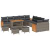 vidaXL Set Divano da Giardino con cuscino 14 pcs Grigio