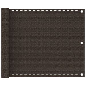 vidaXL Paravento da Balcone Marrone 75x300 cm in HDPE