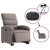 vidaXL Poltrona Alzapersona Reclinabile Elettrica Tortora in Tessuto