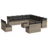 vidaXL Set Divani da Giardino 14pz con Cuscini in Polyrattan